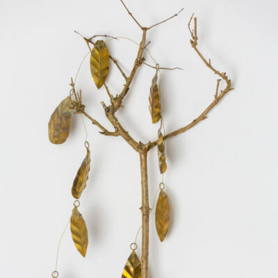 Golden Leaf Garland Christmas Decoration