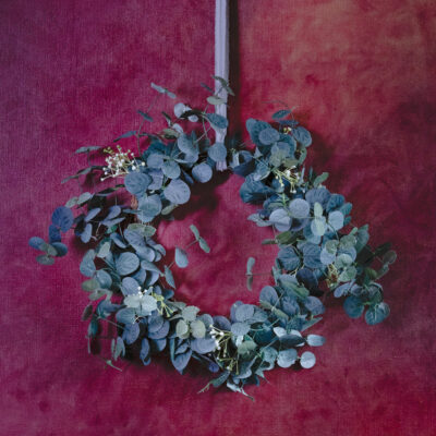 Eucalyptus & White Flower Wreath