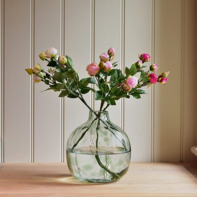 Glass Vase Leopard Green
