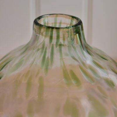 Glass Vase Leopard Green