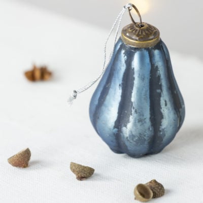 Pear Bauble Ice Blue