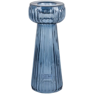 Tall T-Light Holder Smokey Blue