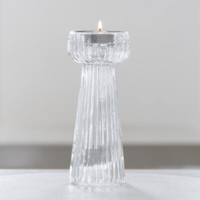 Tall T-Light Holder Clear