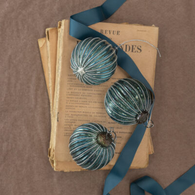 Beaded Round Decoration Blue