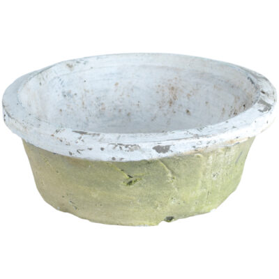 Antiqued Whitestone Dish Planter