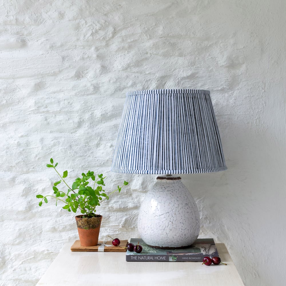 Lampshade Stripe Blue 30cm