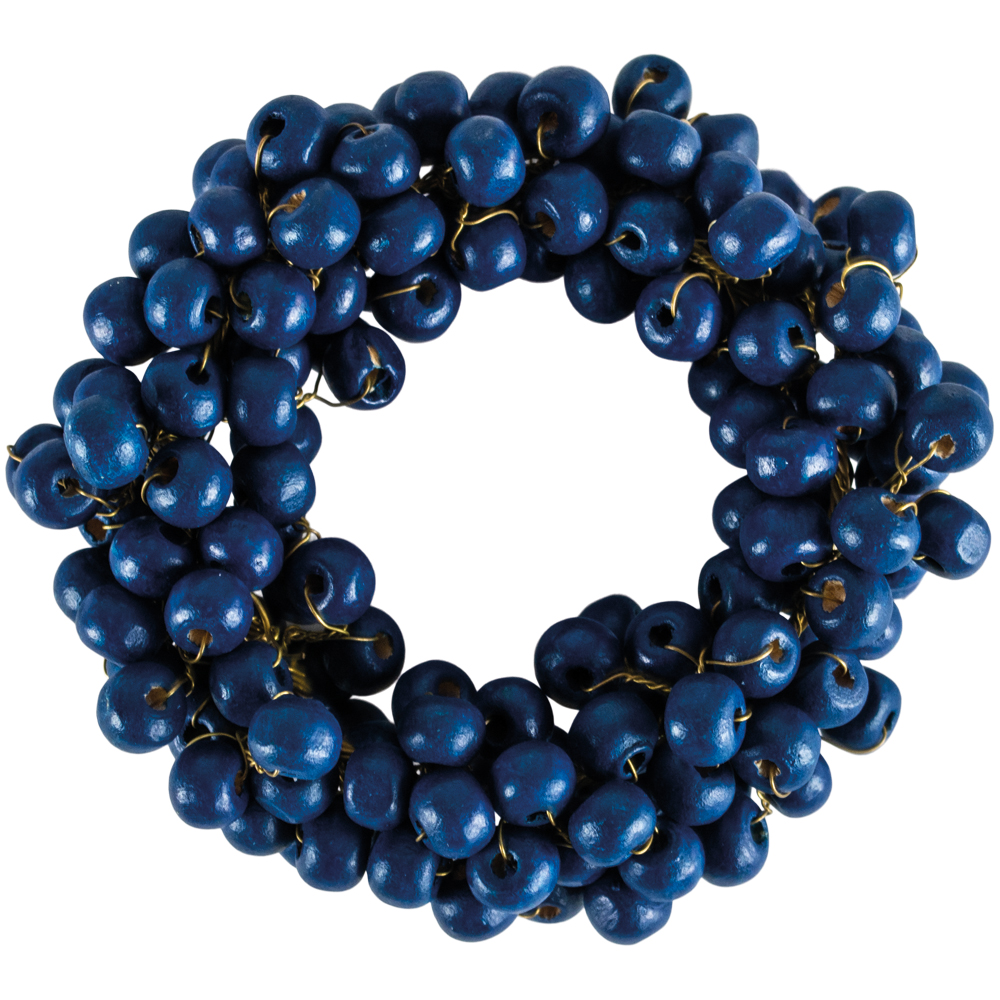 Blue Berry Wooden Napkin Ring