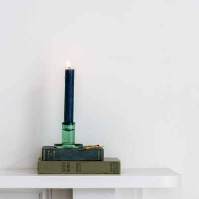 Glass Candleholder Mini Green