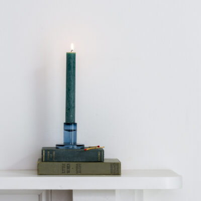 Glass Candleholder Mini Blue
