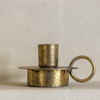Antique Gold Candle Holder
