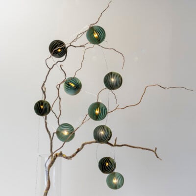 Honeycomb Garland Lights Emerald & Mint Set of 10