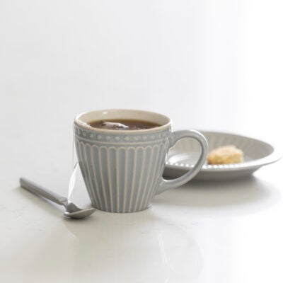 Pembroke Stoneware Cup & Saucer Grey