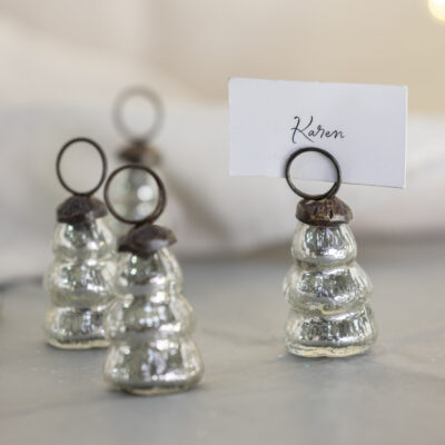 Tree Name Place Holder Silver Bag of 6