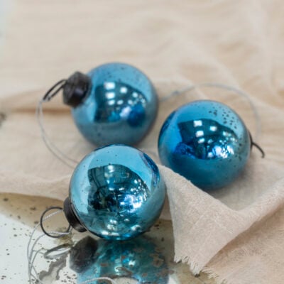 Shiny Blue Round Bauble