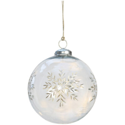 Etched Snowflake Decoration Clear