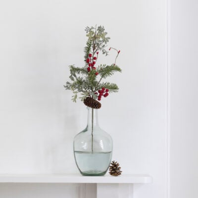 Red Berry Cone and Spruce Spray
