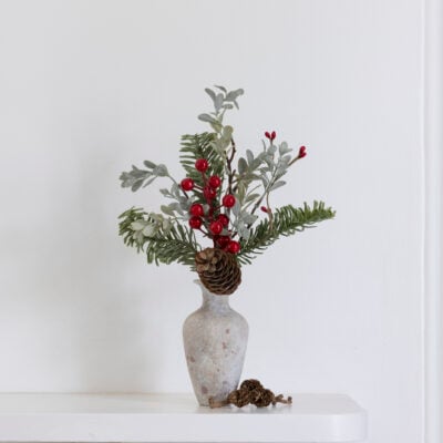 Red Berry Cone and Spruce Sprig