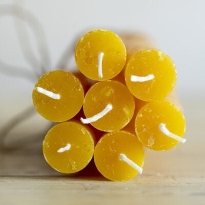 Rustic Dinner Candle Ochre