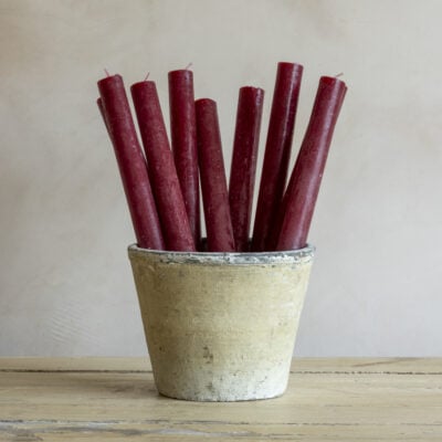 Rustic Dinner Candle Plum