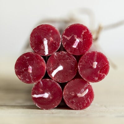 Rustic Dinner Candle Plum