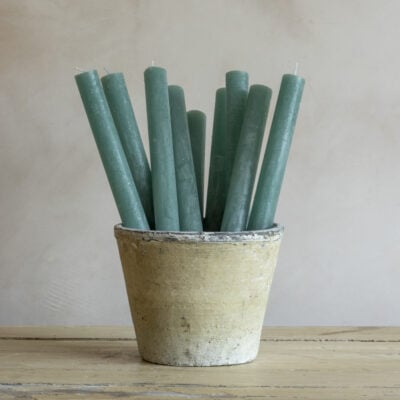 Rustic Dinner Candle Turquoise