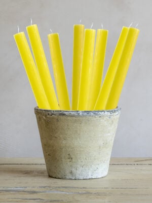 Rustic Dinner Candle Lemon