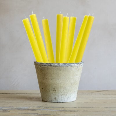 Rustic Dinner Candle Lemon