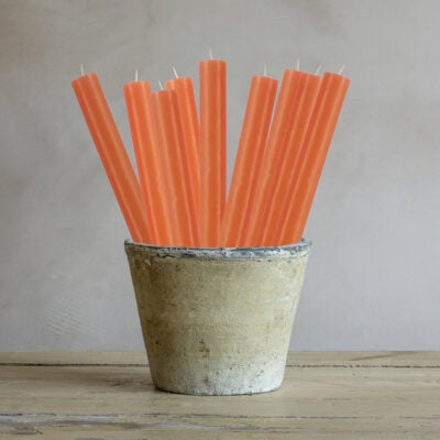 Rustic Dinner Candle Coral