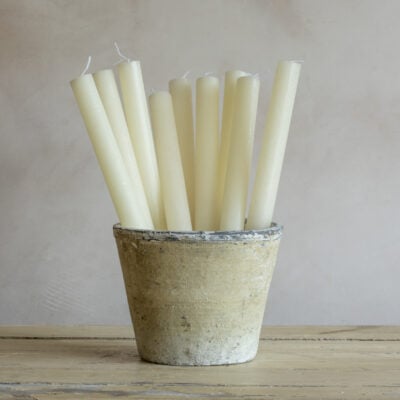 Rustic Dinner Candle Ivory