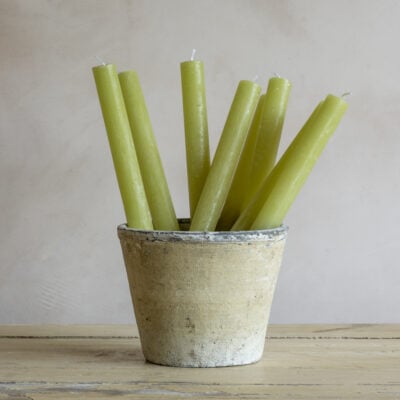Rustic Dinner Candle Avocado