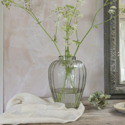Tall Ribbed Vase