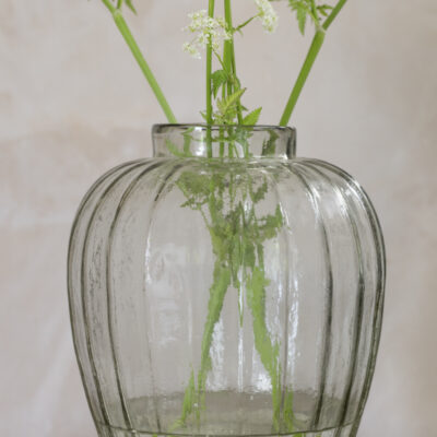 Tall Ribbed Vase