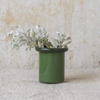 Glass Vase with Roll Top