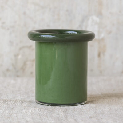 Glass Vase with Roll Top
