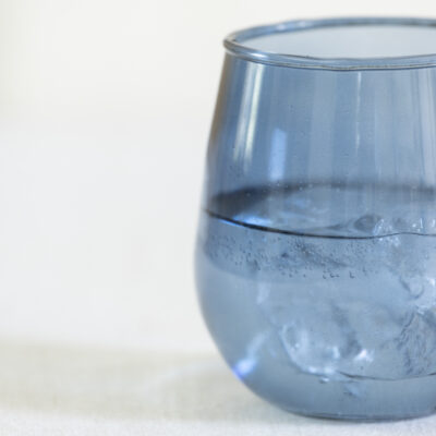 Smoky Blue Water Glass
