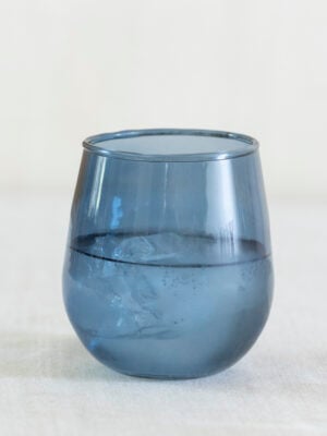 Smoky Blue Water Glass