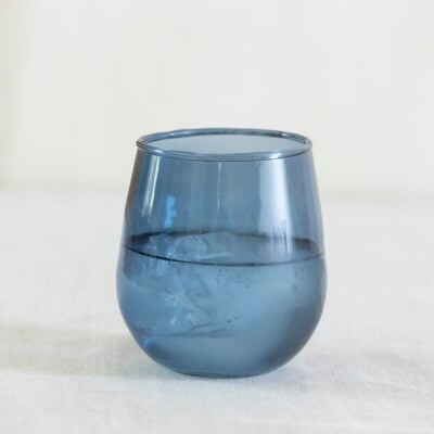 Smoky Blue Water Glass