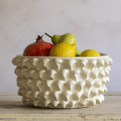 Glazed Bobble Bowl Ivory