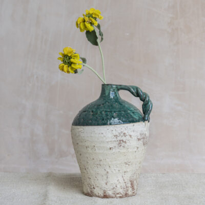 Vase with Handles Green