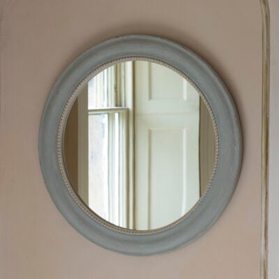 Vintage Mirror Round Soft Grey