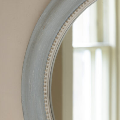 Vintage Mirror Round Soft Grey