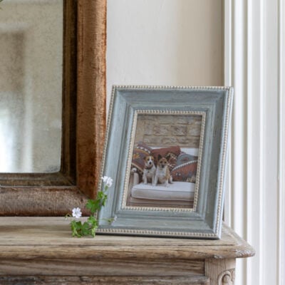 Wooden Photo Frame With Beading Soft Grey 7x5"