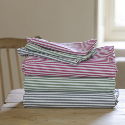 Striped Tablecloth Moss Green