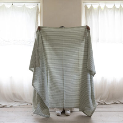 Striped Tablecloth Moss Green