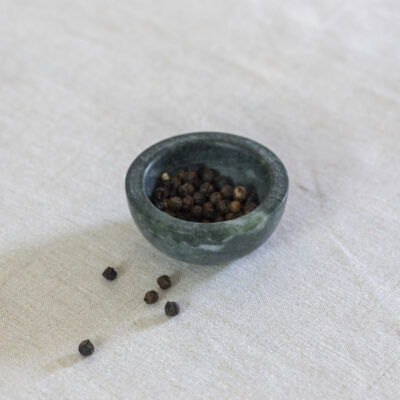 Green Marble Curved Pinch Pot Small