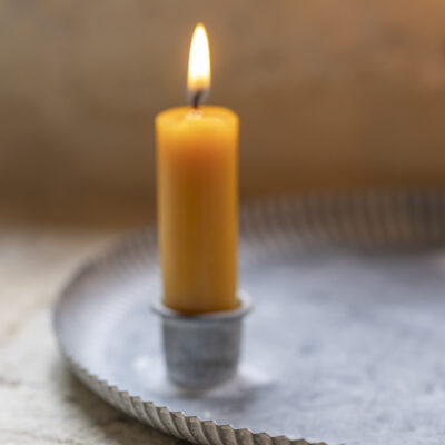 Zinc Trio Dinner Candle Holder