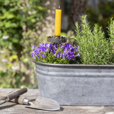 Scalloped Stake Candle Holder