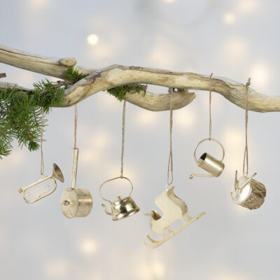 Silver Ornaments Set of 6