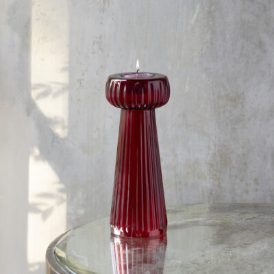 Tall T-light Holder Red