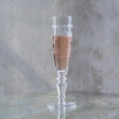 Champagne Flute Etched Clear